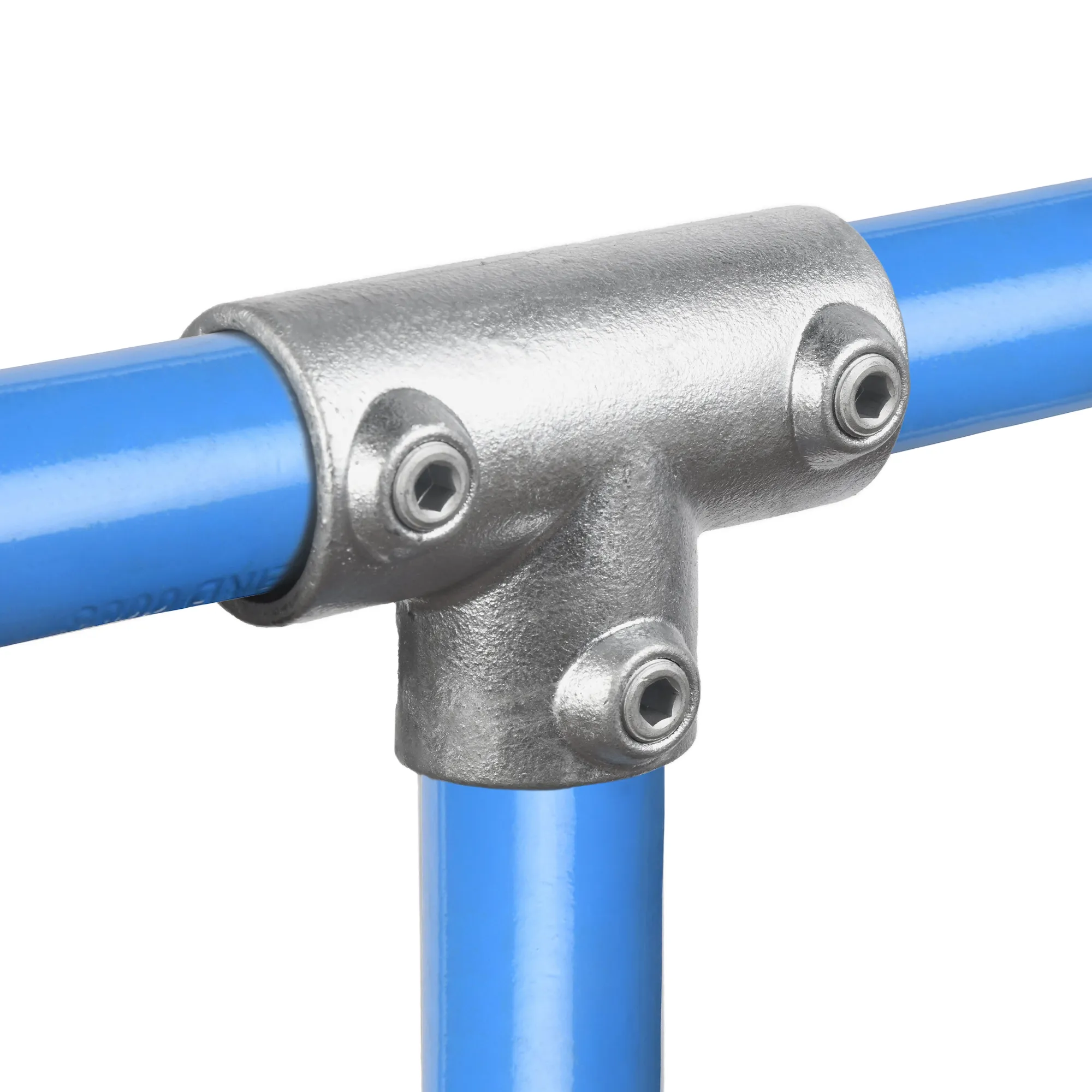 27mm OD Tube A27 x 104 Long Tee Galvanised Tube Fittings