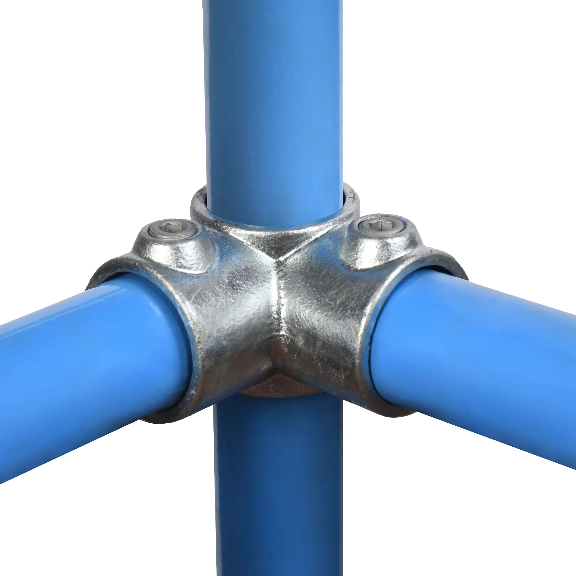 27mm OD Tube A27 x 116 Corner Through Galvanised Tube Fittings