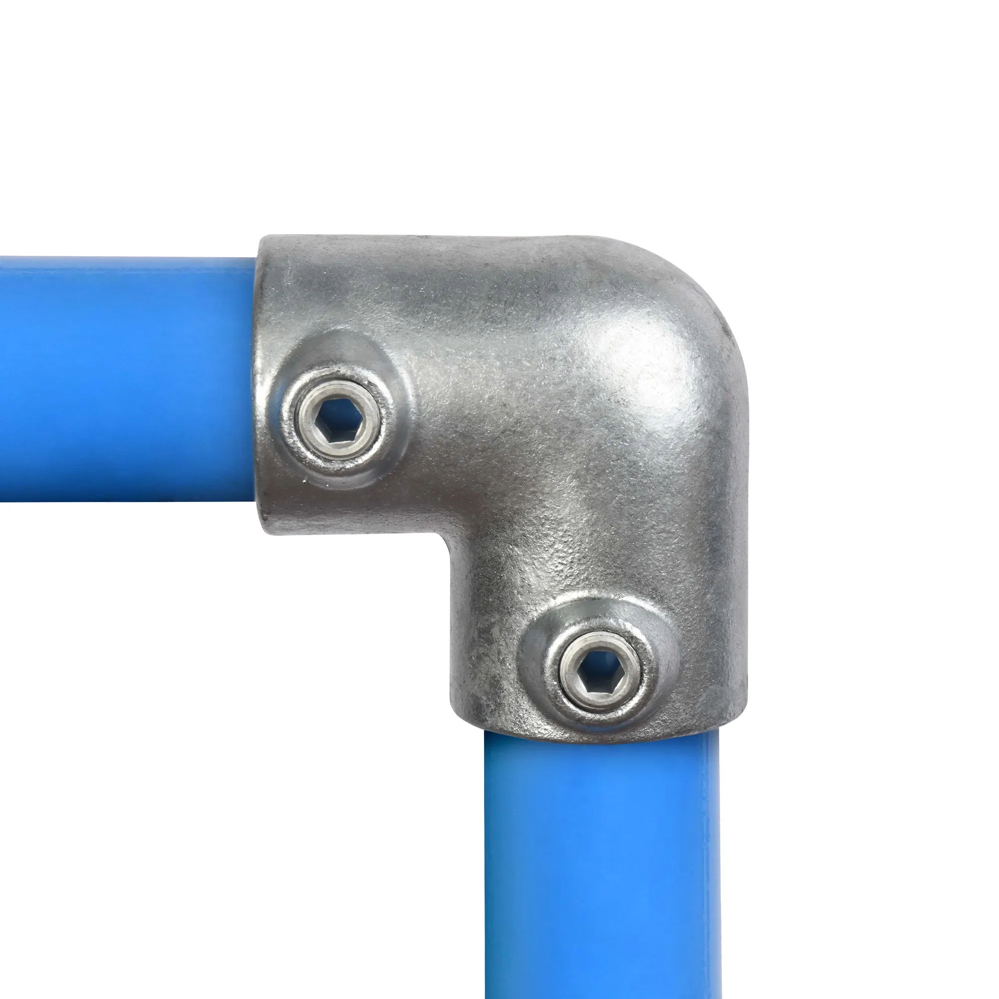 27mm OD Tube A27 x 125 – 90 Degree Elbow Corner Galvanised Tube Fittings