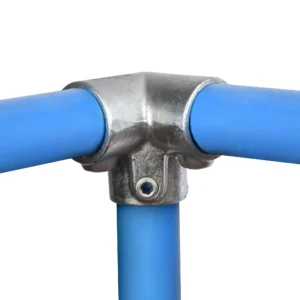 34mm OD Tube B34 x 128 3 Way Corner Elbow Galvanised Tube Fittings