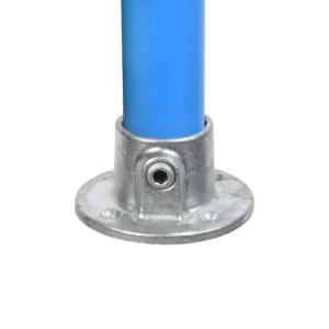 27mm OD Tube A27 x 131 Wall Plate Base Flange Galvanised Tube Fittings
