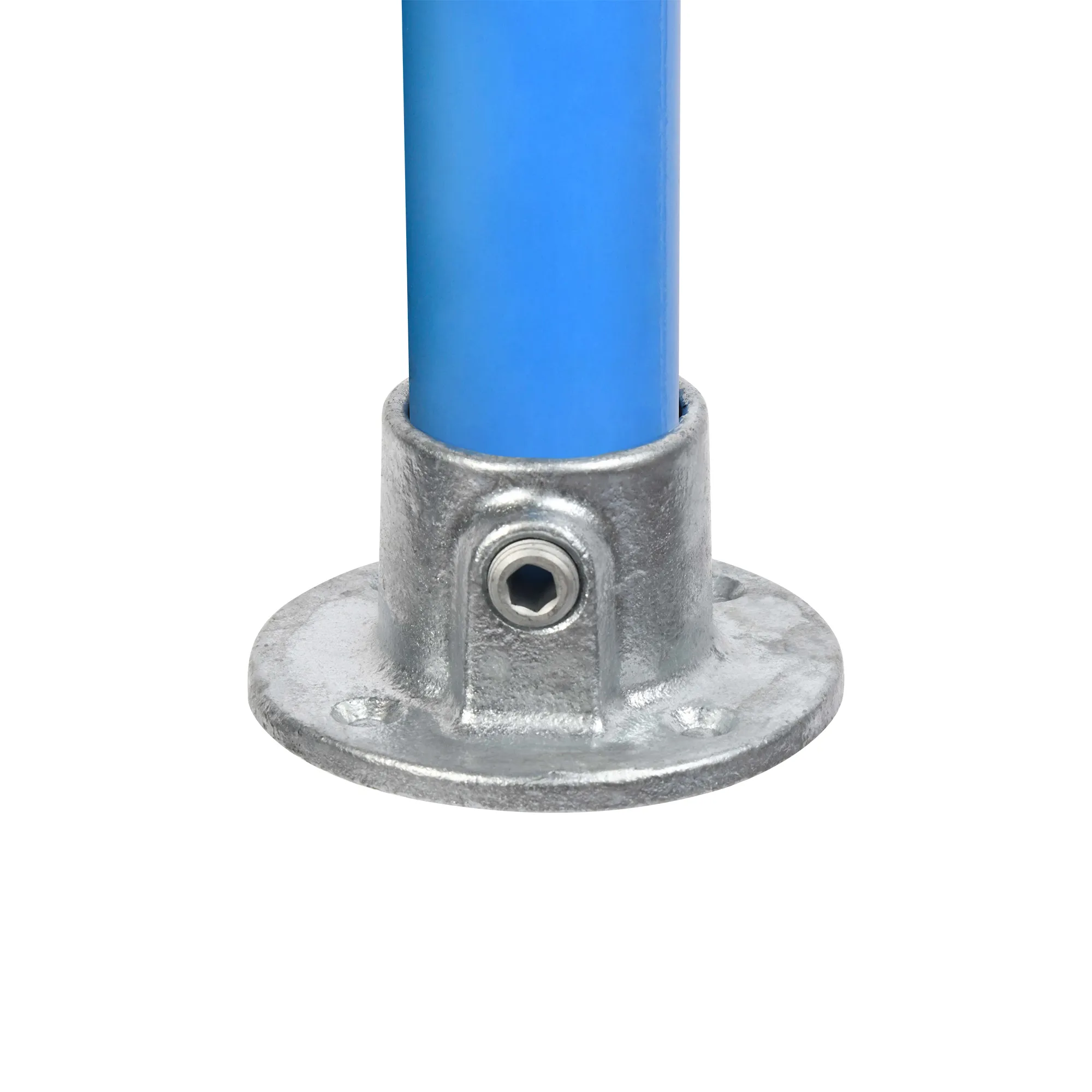 27mm OD Tube A27 x 131 Wall Plate Base Flange Galvanised Tube Fittings