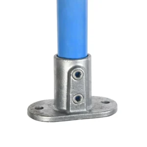 27mm OD Tube A27 x 132 Floor Base Plate Flange Galvanised Tube Fittings