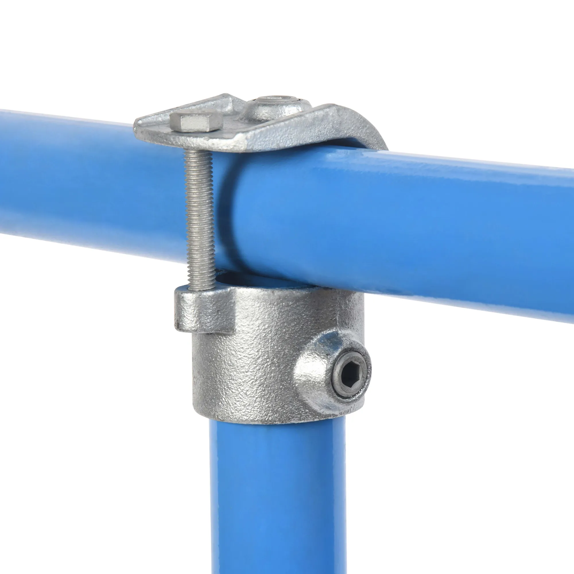 27mm OD Tube A27 x 135 Clamp Add On Tee Galvanised Tube Fittings