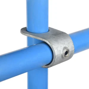 27mm OD Tube A27 x 160 Clamp On Crossover Way Galvanised Tube Fittings