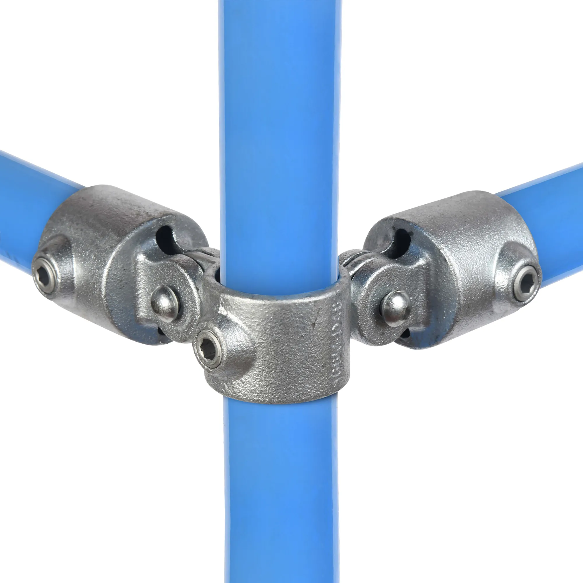 27mm OD Tube A27 x 168 Corner Double Swivel Galvanised Tube Fittings